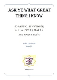 Ask Ye What Great Thing I Know Handbell sheet music cover Thumbnail